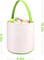 Easter Bunny Ear Bag & Basket, Dual Layer Canvas Bag for Easter Egg Hunt Basket